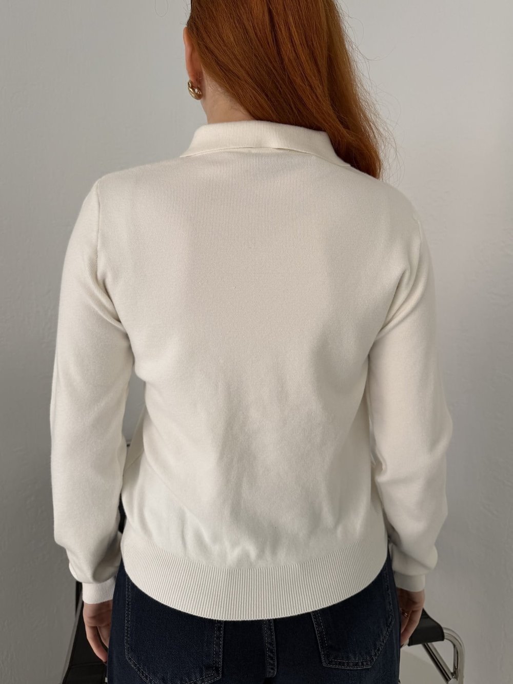 Polo Yaka Triko Ekru