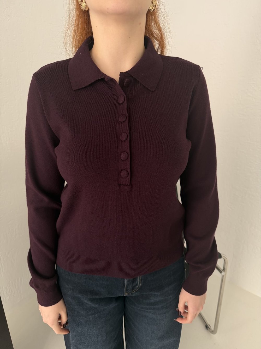 Polo Yaka Triko Mürdüm
