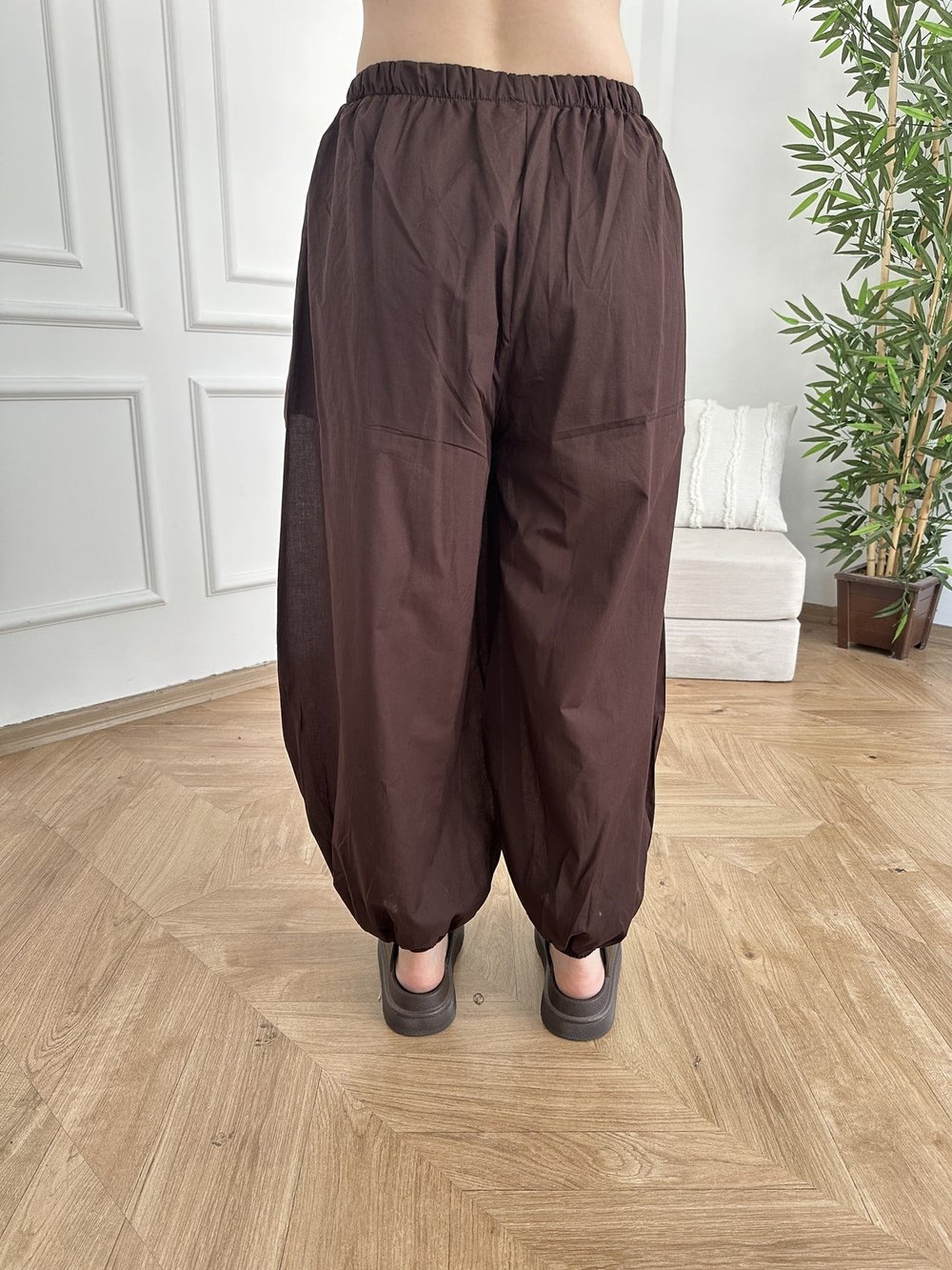 Relax Fit Astarlı İnce Pantolon Acı kahve