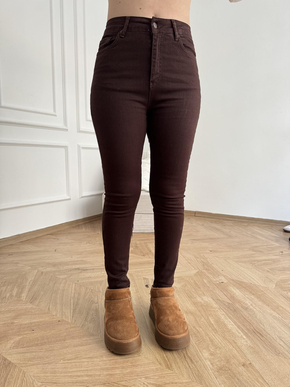 Skinny Fit Pantolon 78 kahve