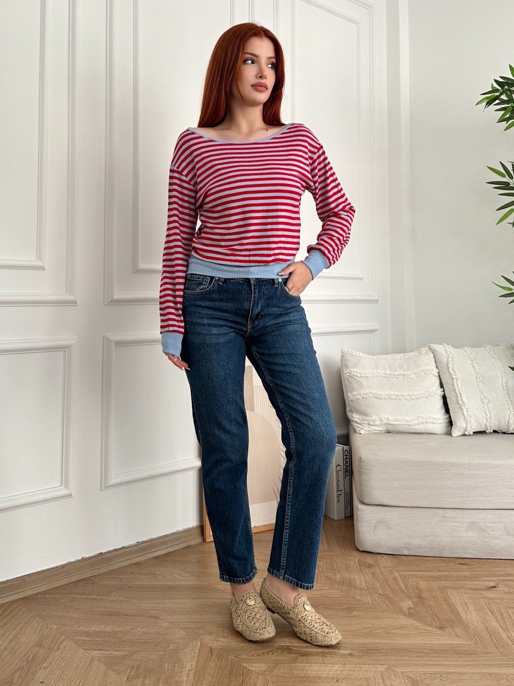 Slim Fit Jean Pantolon Mavi