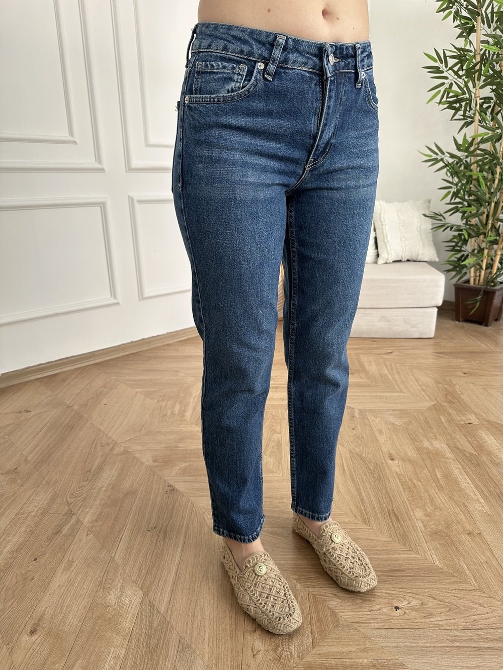 Slim Fit Jean Pantolon Mavi
