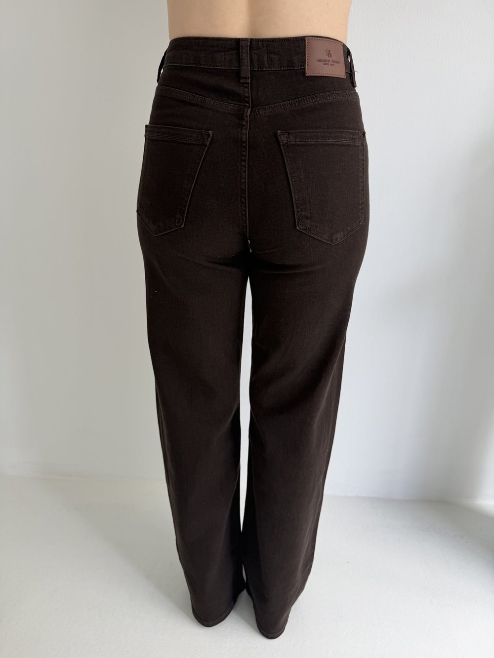 Straight Jean Pantolon Koyu kahve