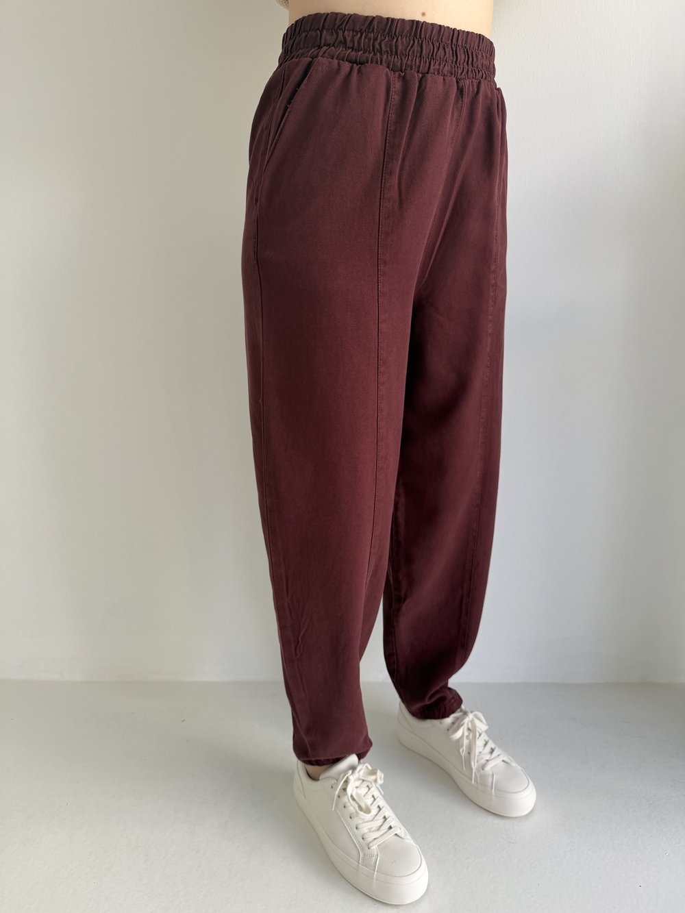 Tencel Balon Pantolon Bordo