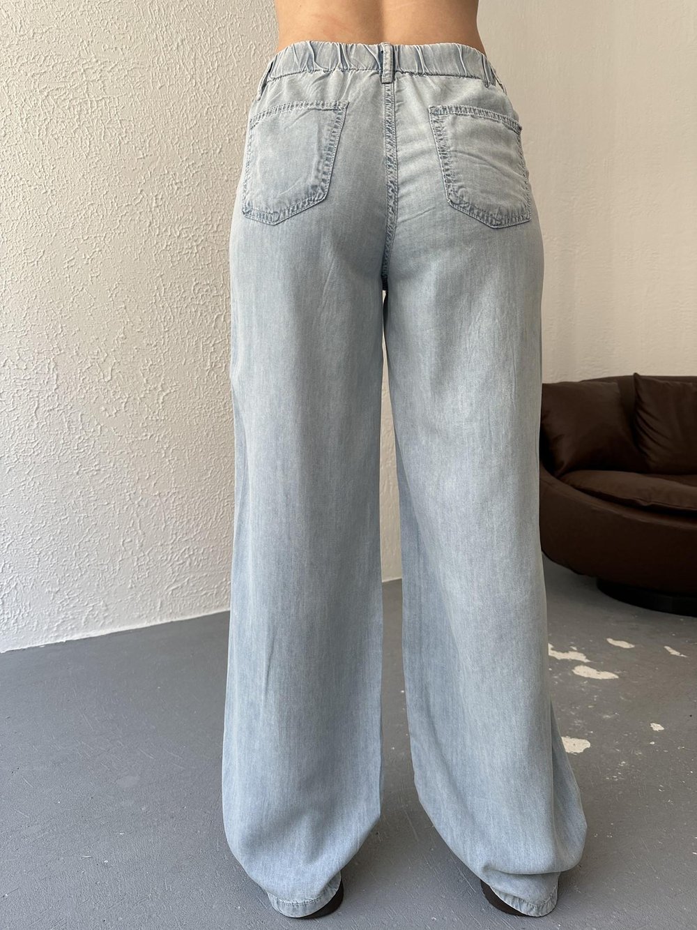 Tencel Kumaş Pantolon Mavi