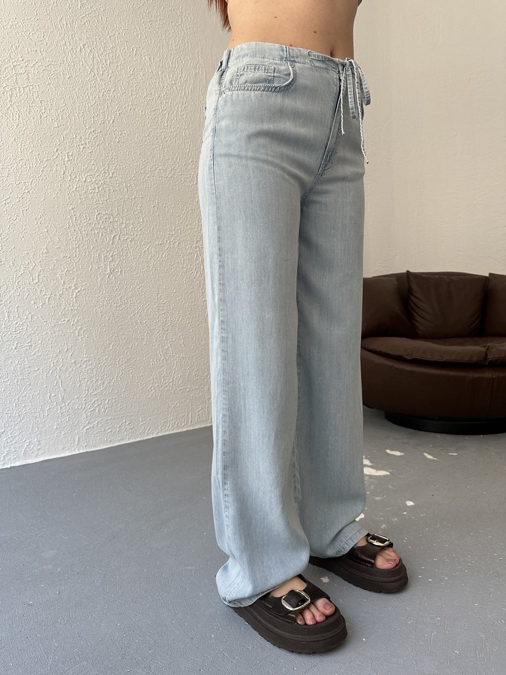 Tencel Kumaş Pantolon Mavi