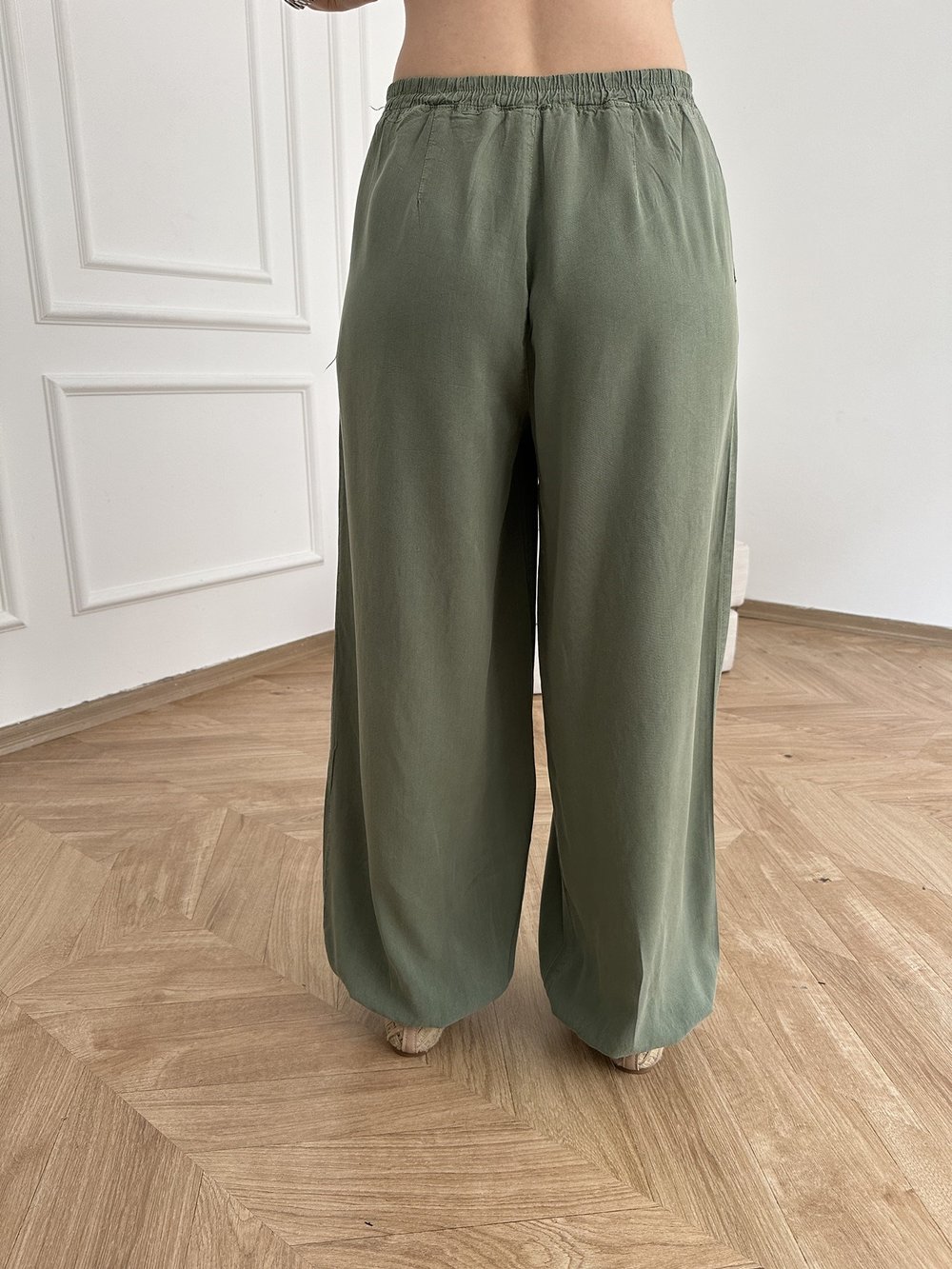 Tencel Şalvar Pantolon Açık haki