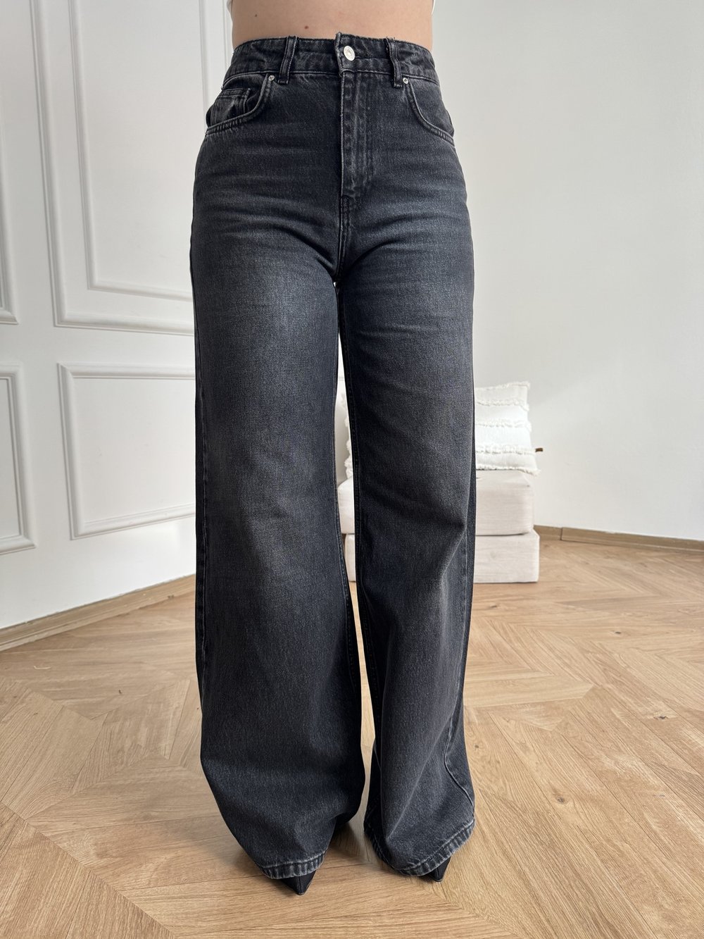 Wideleg Pantolon Siyah