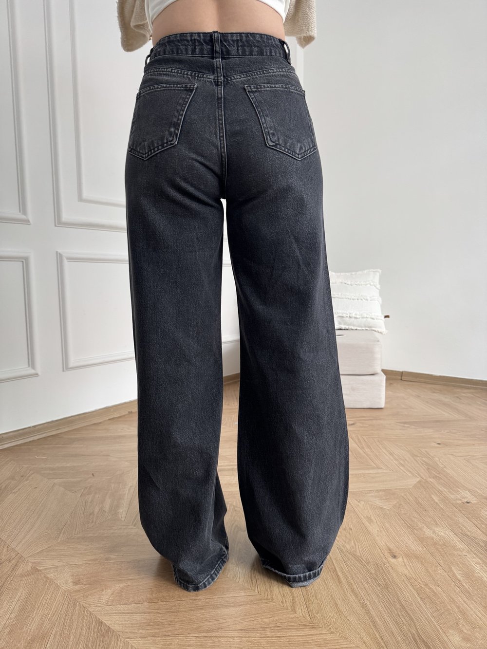 Wideleg Pantolon Siyah