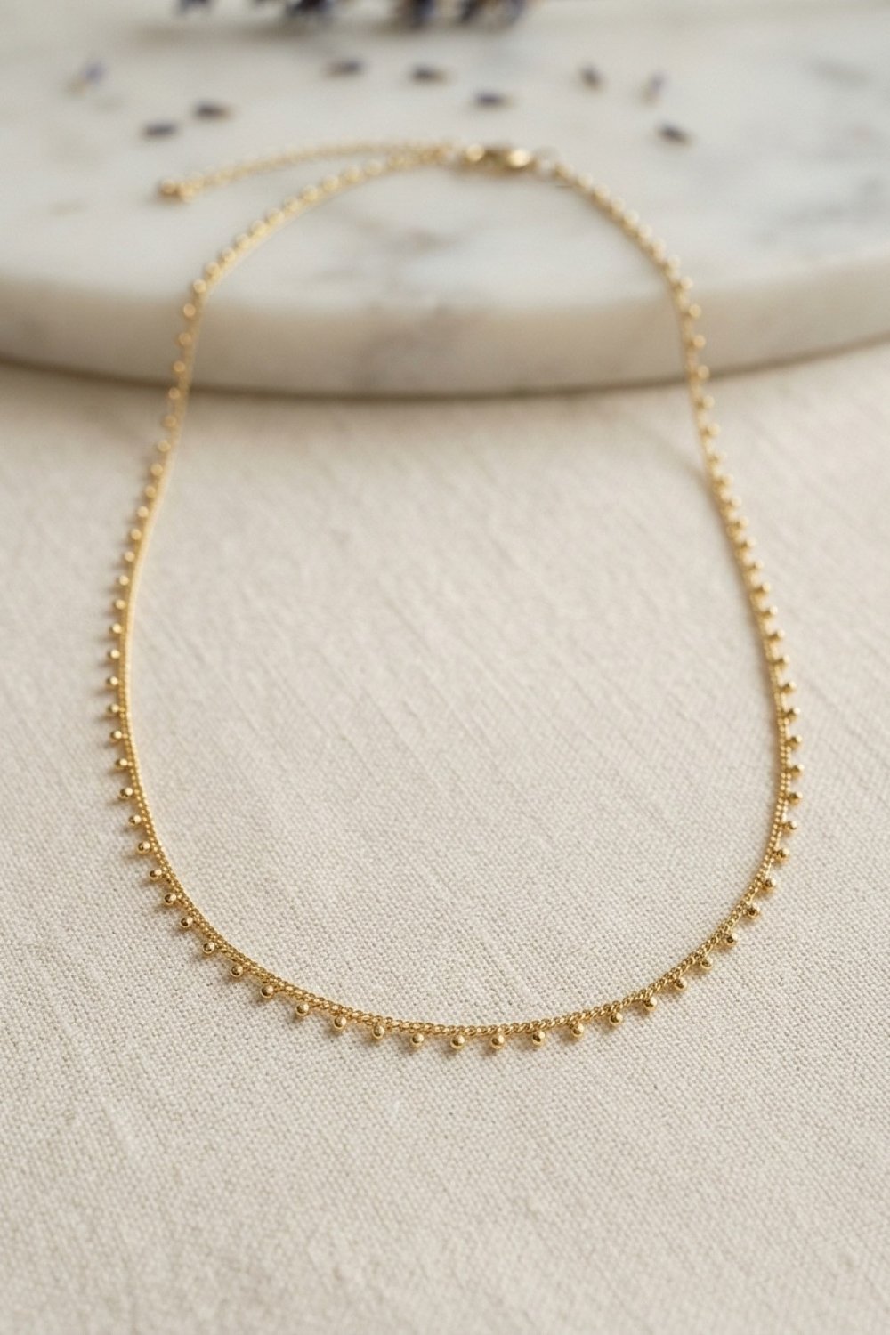 Gold Renk Topçcuk Model 60 cm Kadın Kolye