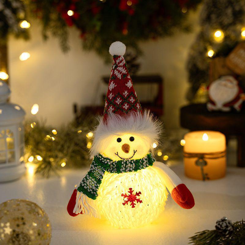 1 Adet 25cm Led Işıklı Kardan Adam Yılbaşı Dekor
