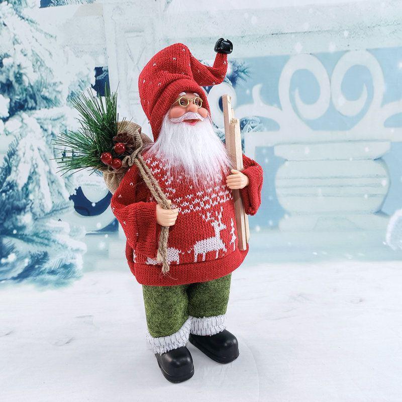 1 Adet 30cm Noel Baba Kırmızı Elbiseli Yılbaşı Kazaklı