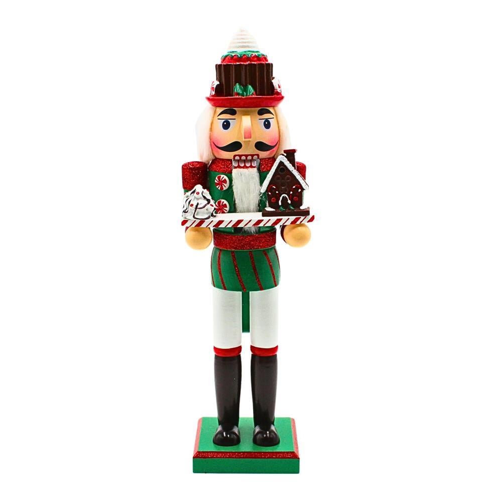 1 Adet 35cm Ahşap Kurşun Asker Elinde Gingerbread Ev