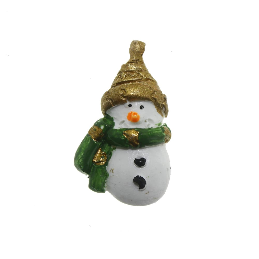 12 Adet 3,5x2cm Mini Atkılı Kardan Adam Biblo Yılbaşı