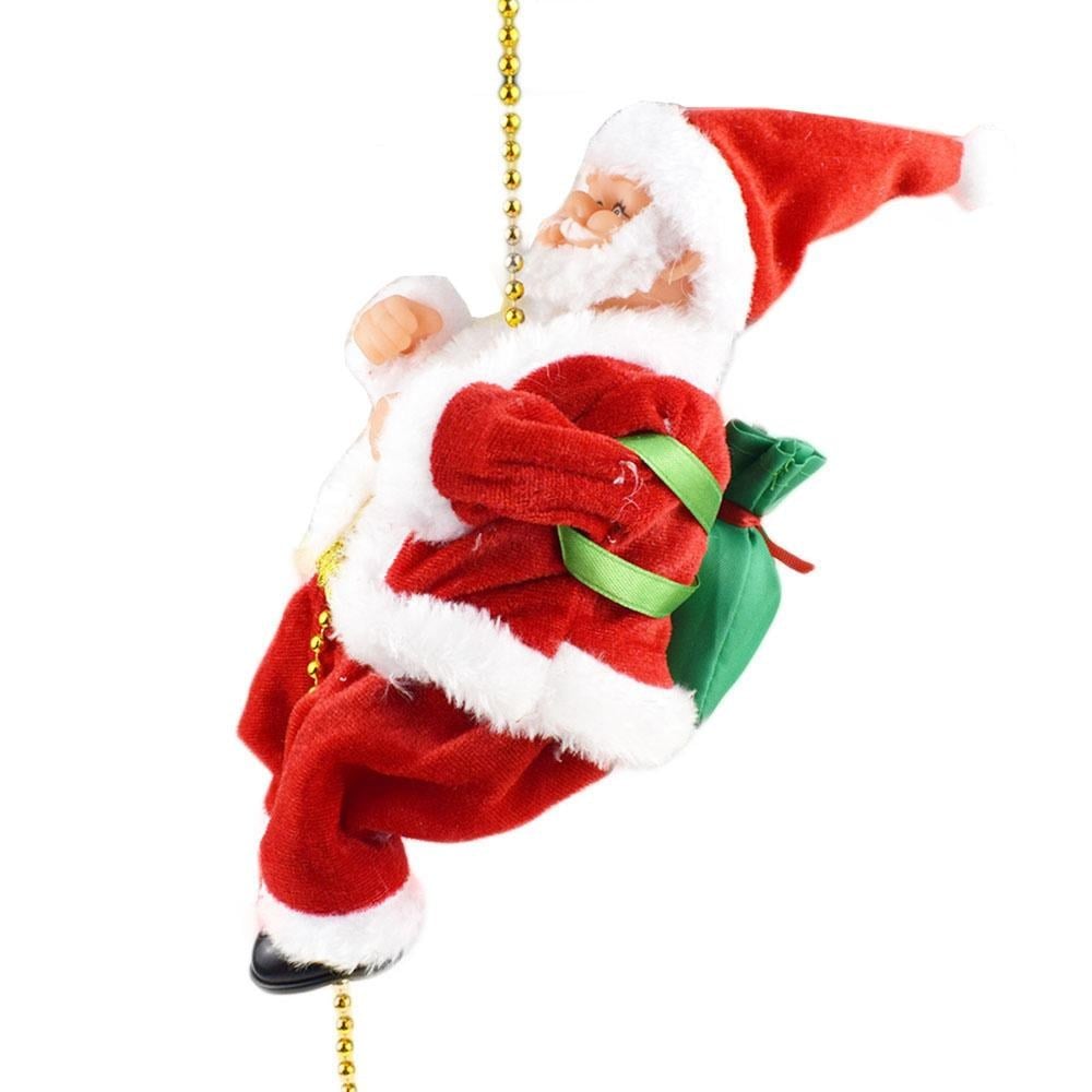 25cm İpe Tırmanan Noel Baba Hareketli Pilli