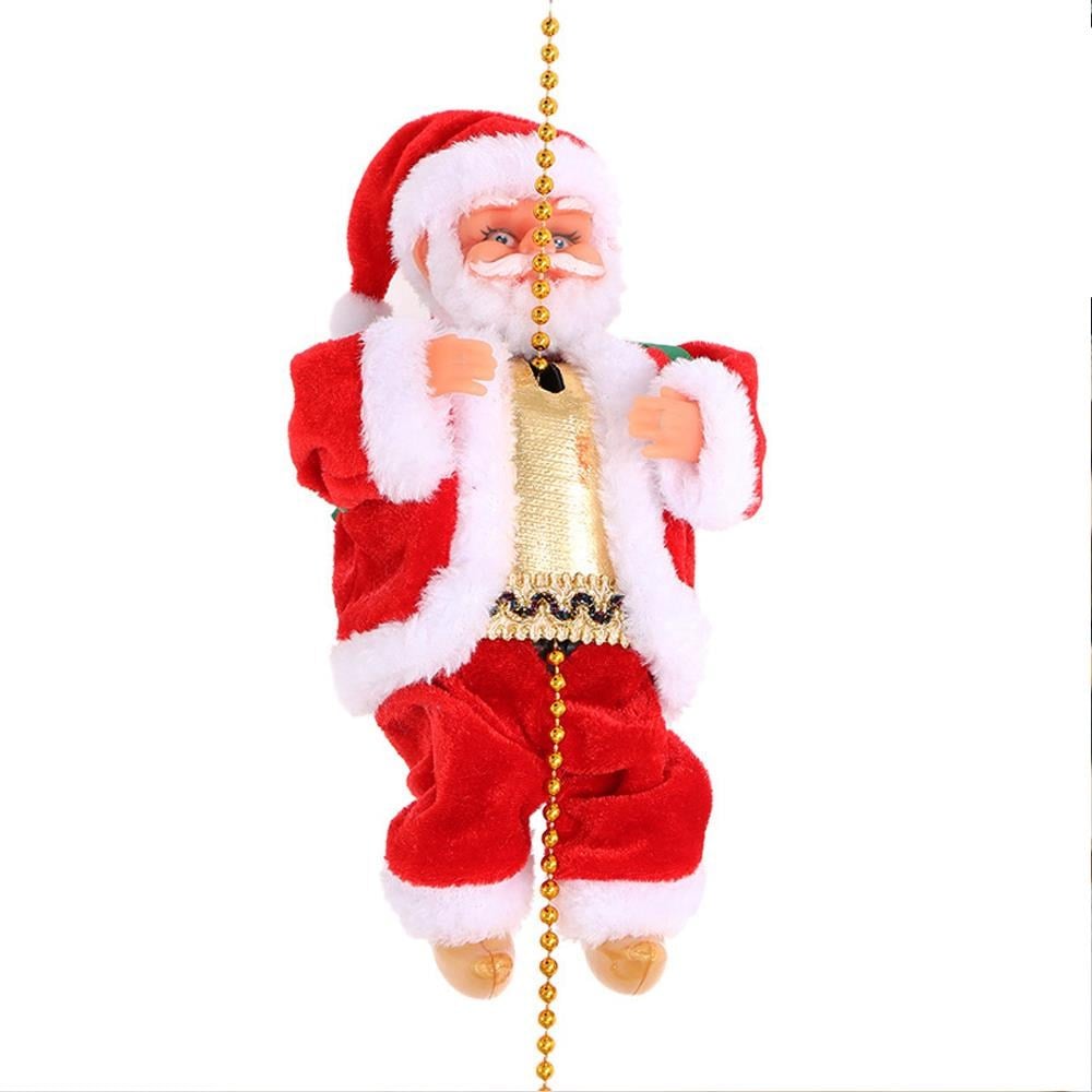 25cm İpe Tırmanan Noel Baba Hareketli Pilli
