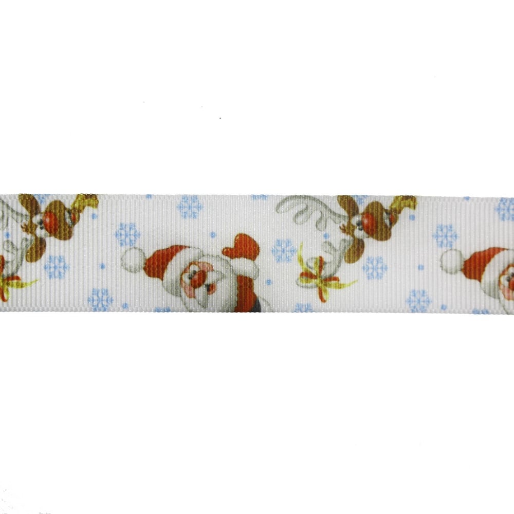 2,5cm x 5metre Grogren Yılbaşı Kurdela Noel Babalı No: 20