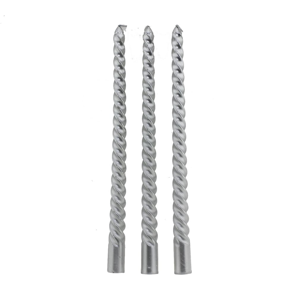 3 Adet 25cm Şamdan Mum Varaklı Spiral