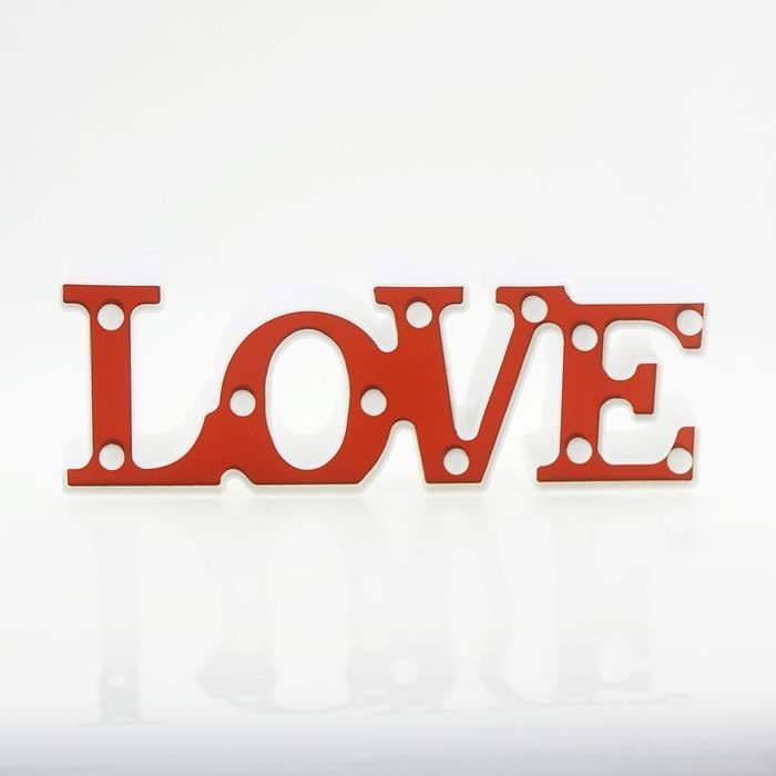 30cm Led Işıklı Plastik Love Yazısı Gece Lambası