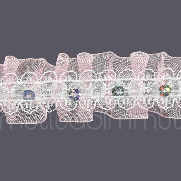 3cm X 9,1metre Pullu Dantel Kurdela