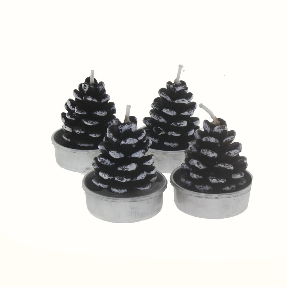 4 Adet 4cm Kozalak Tealight Mum