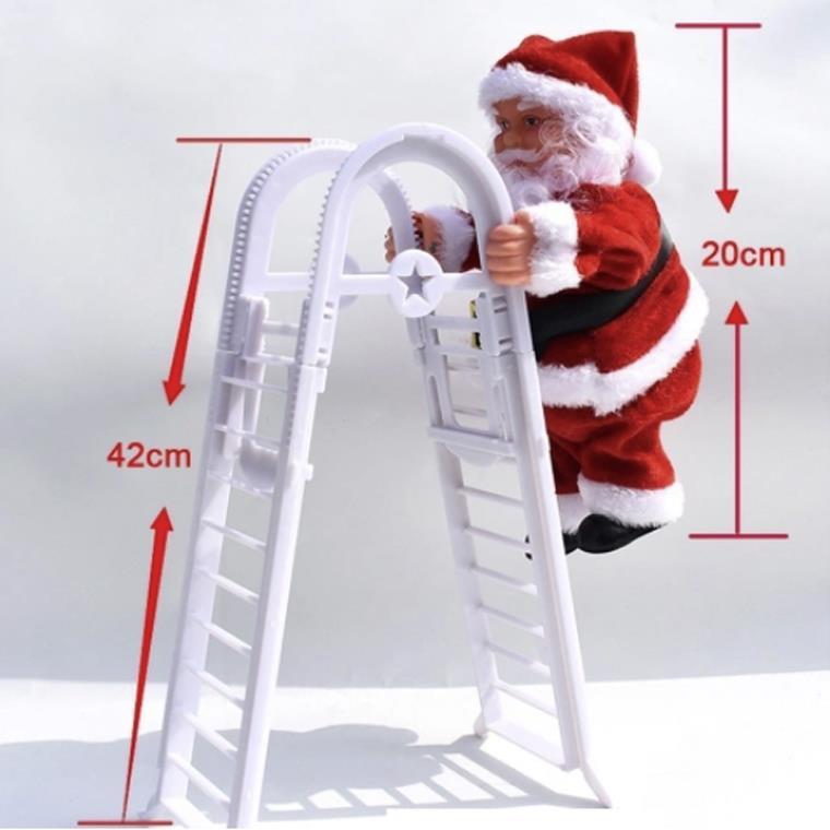 40cm Merdivende Noel Baba Hareketli Pilli
