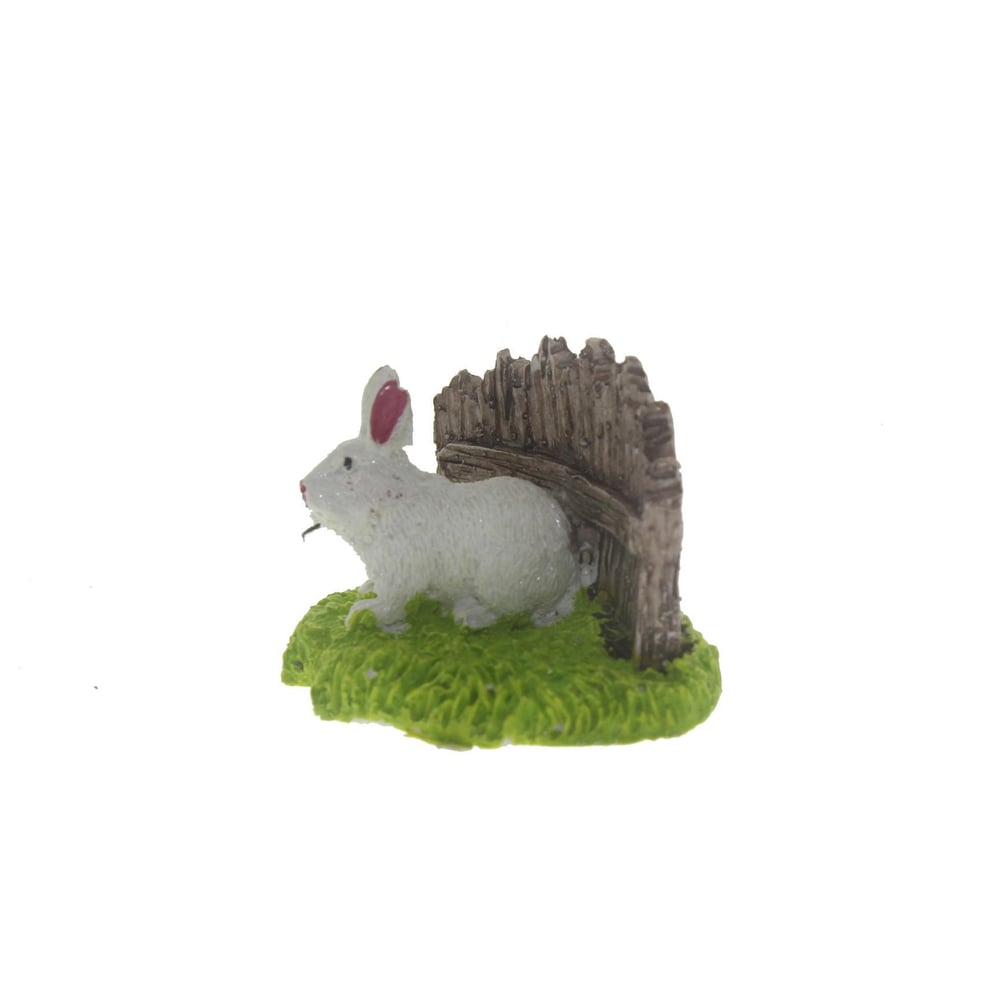 4x4cm Tavşanlı Çit Biblo Terrarium Minyatür