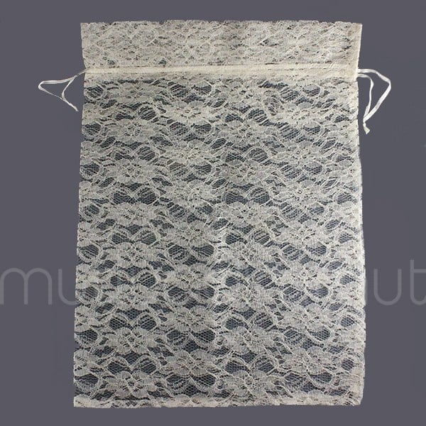 6 Adet 30x40cm Dantel Kese Hediyelik Kese