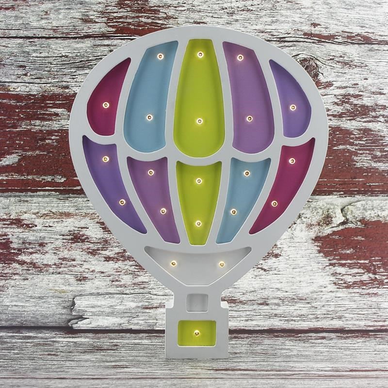 Ahşap Led Işıklı Pilli Balon