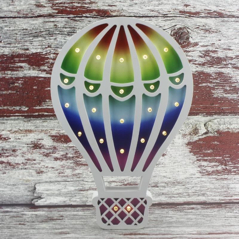 Ahşap Led Işıklı Pilli Balon Mod.2