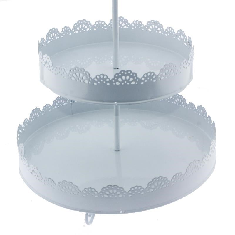 İşlemeli Metal Cupcake Standı 3 Katlı