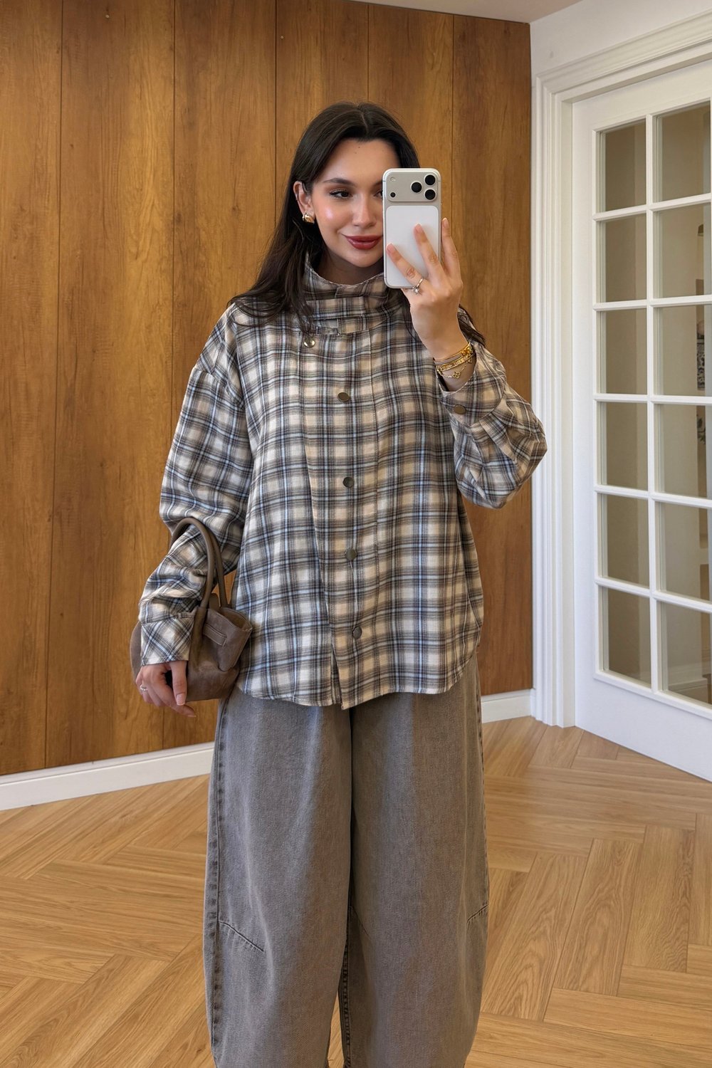 ÇIT DÜĞMELİ EKOSE GÖMLEK
