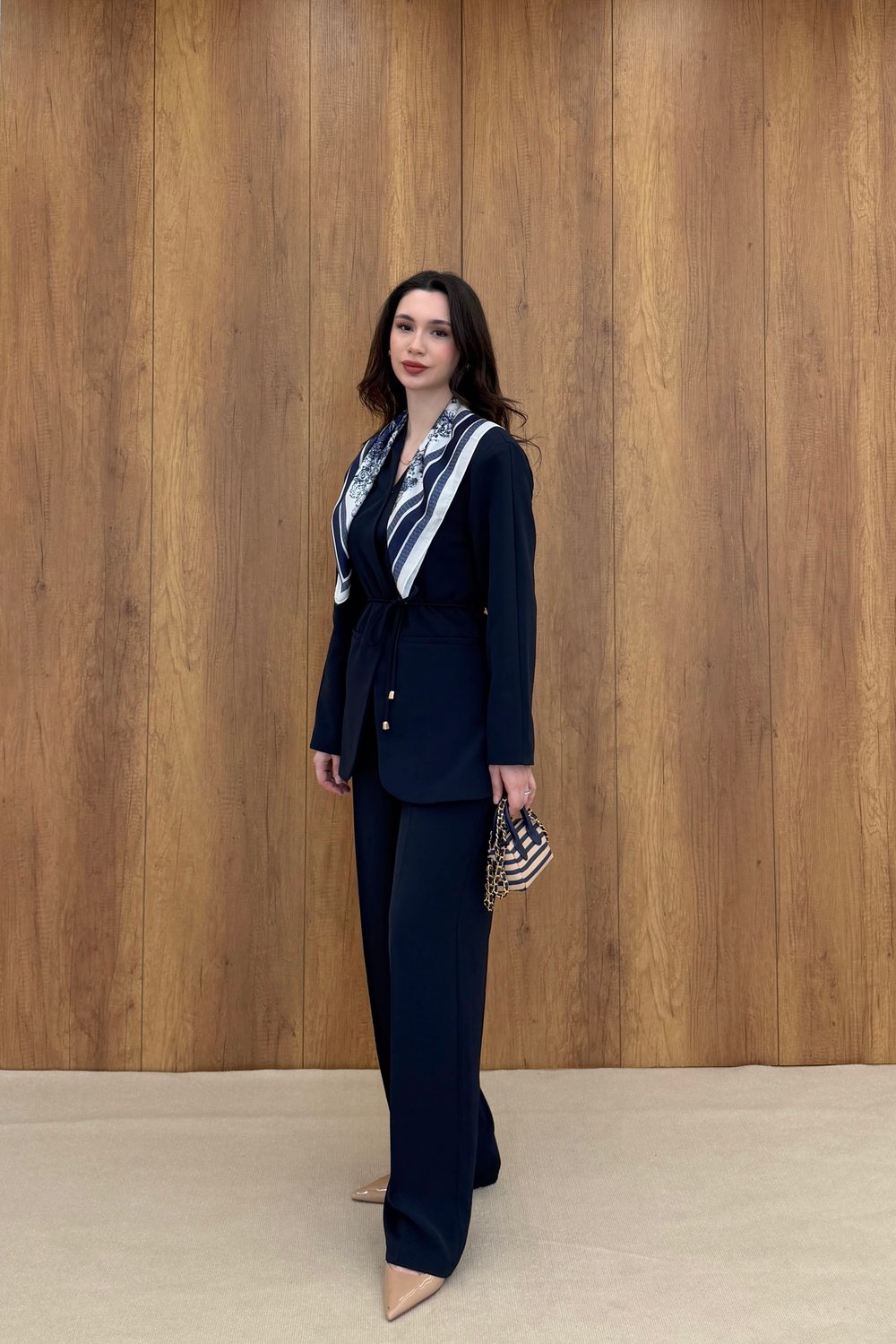 CLARA BAĞLAMALI CEKET - LACİVERT