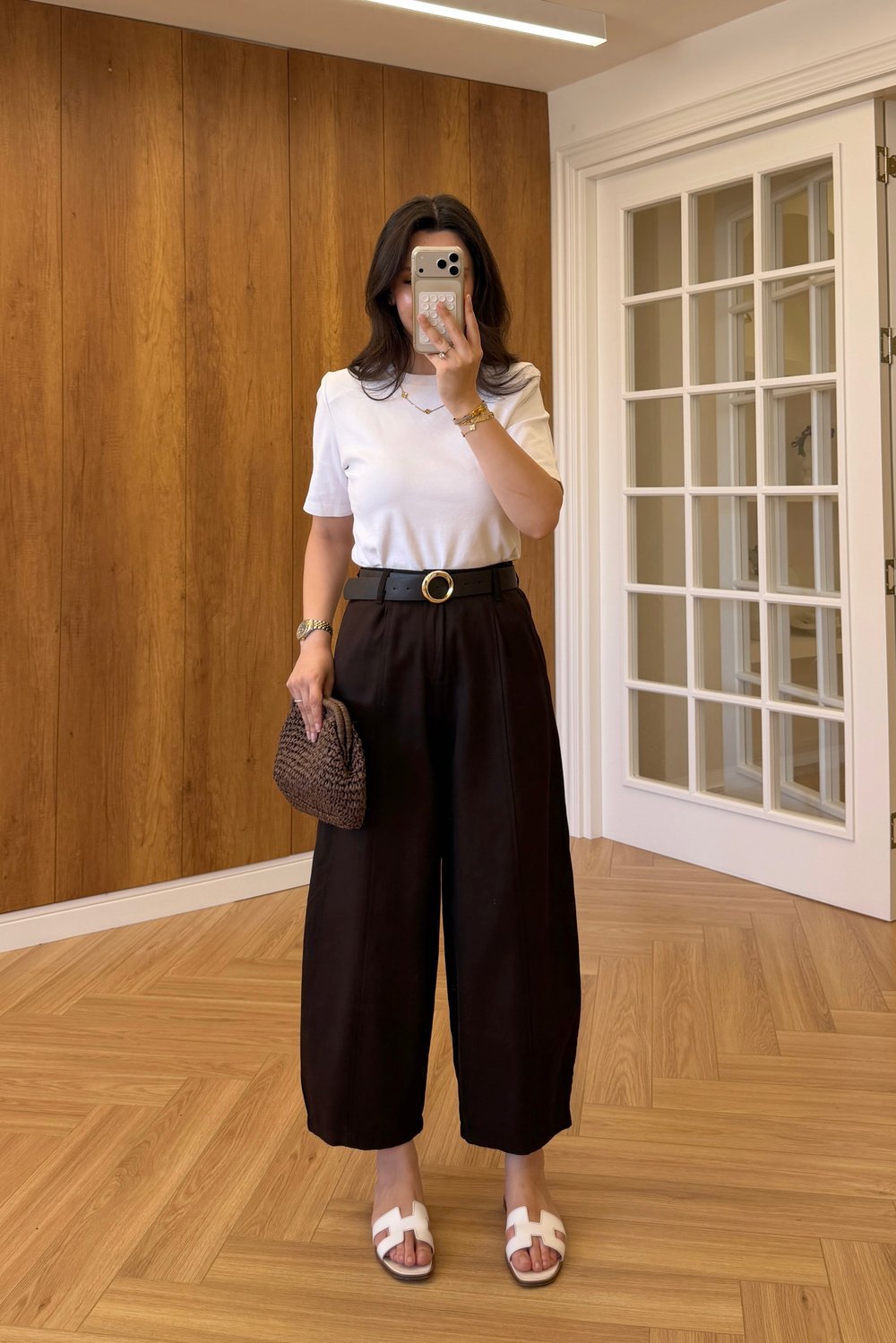 KEMERLİ BAGGY PANTOLON - KAHVE
