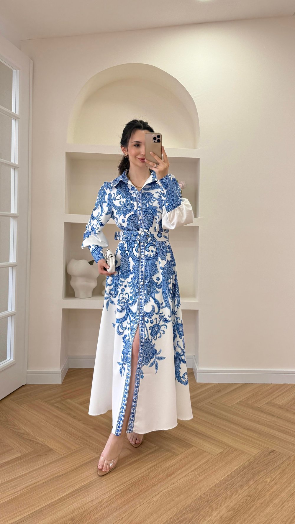  ETNİK DESENLİ ELBİSE