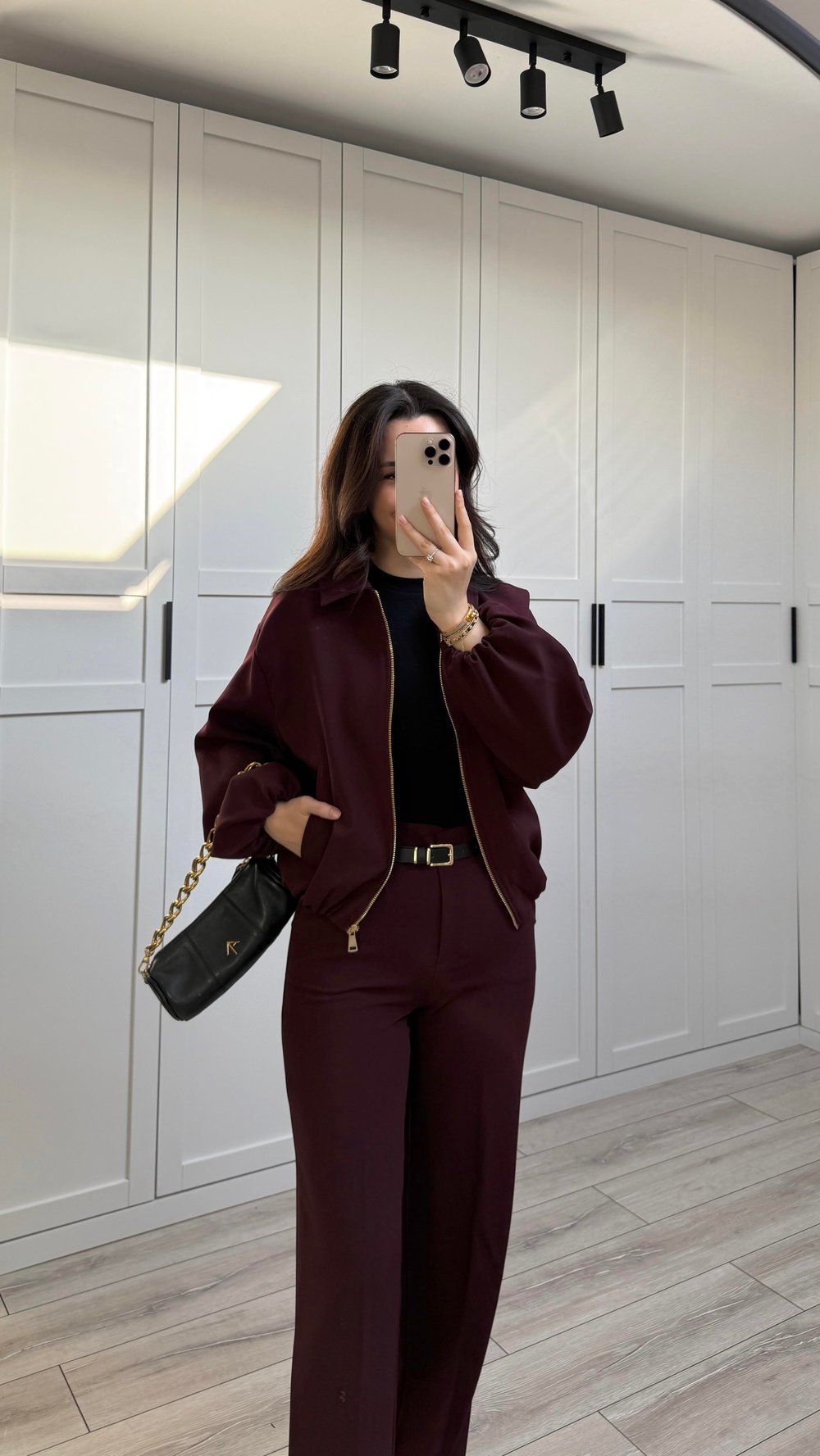 PAÇASI KATLAMALI CEKET PANTOLON TAKIM - BORDO
