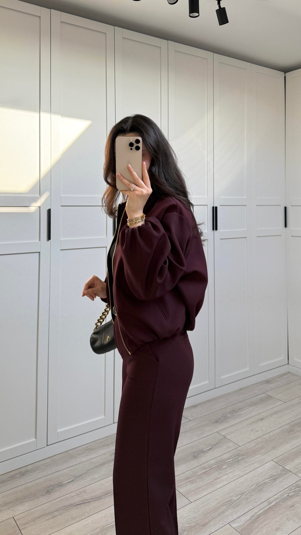 PAÇASI KATLAMALI CEKET PANTOLON TAKIM - BORDO