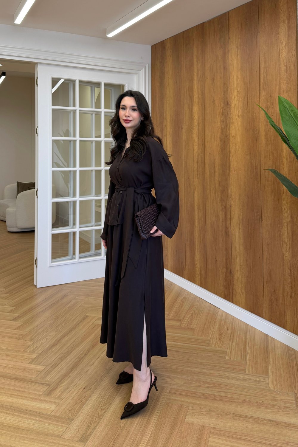 PERA GÖMLEK ETEK TAKIM - KAHVERENGİ