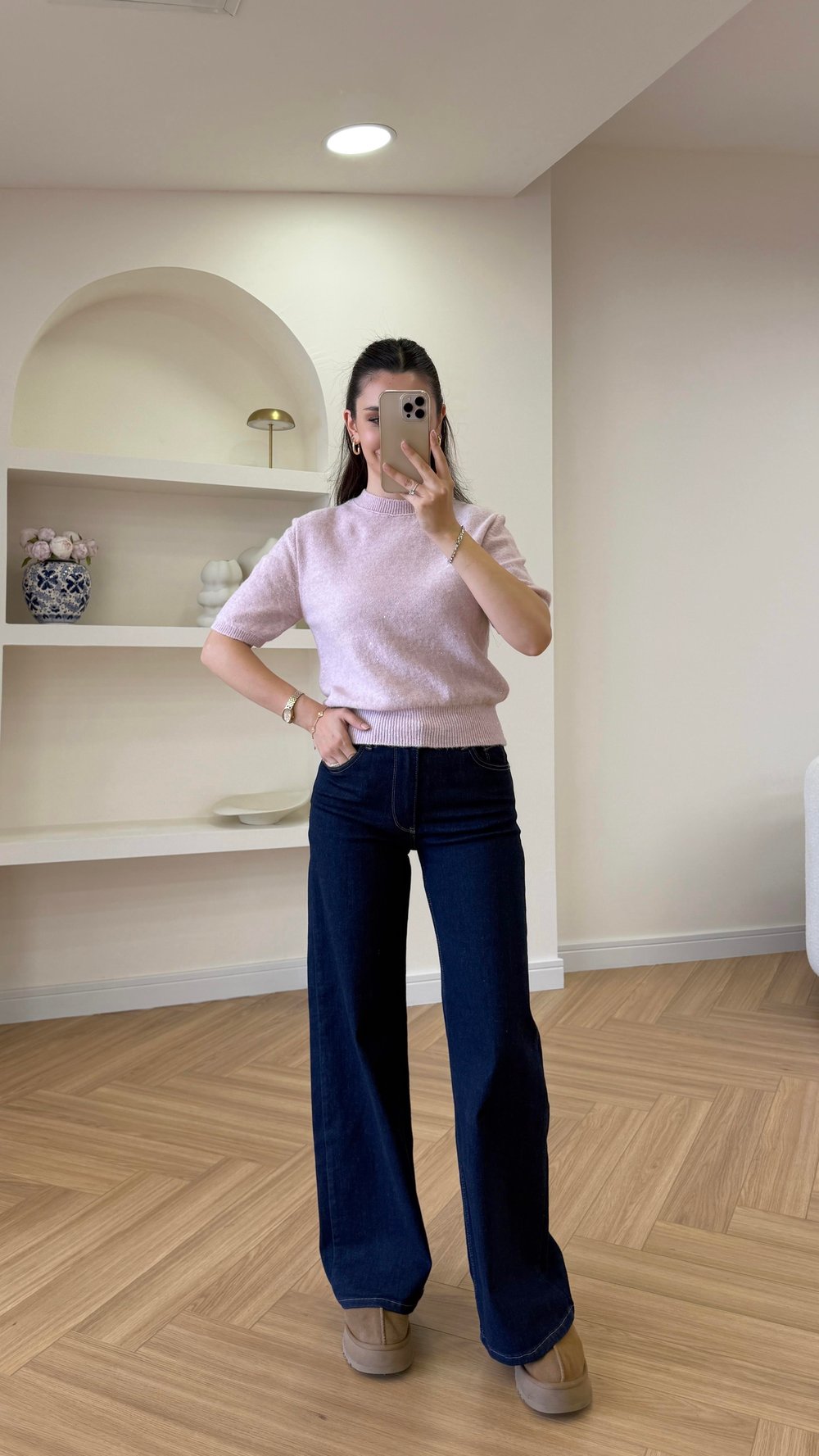 PUL DETAYLI TRİKO - PEMBE