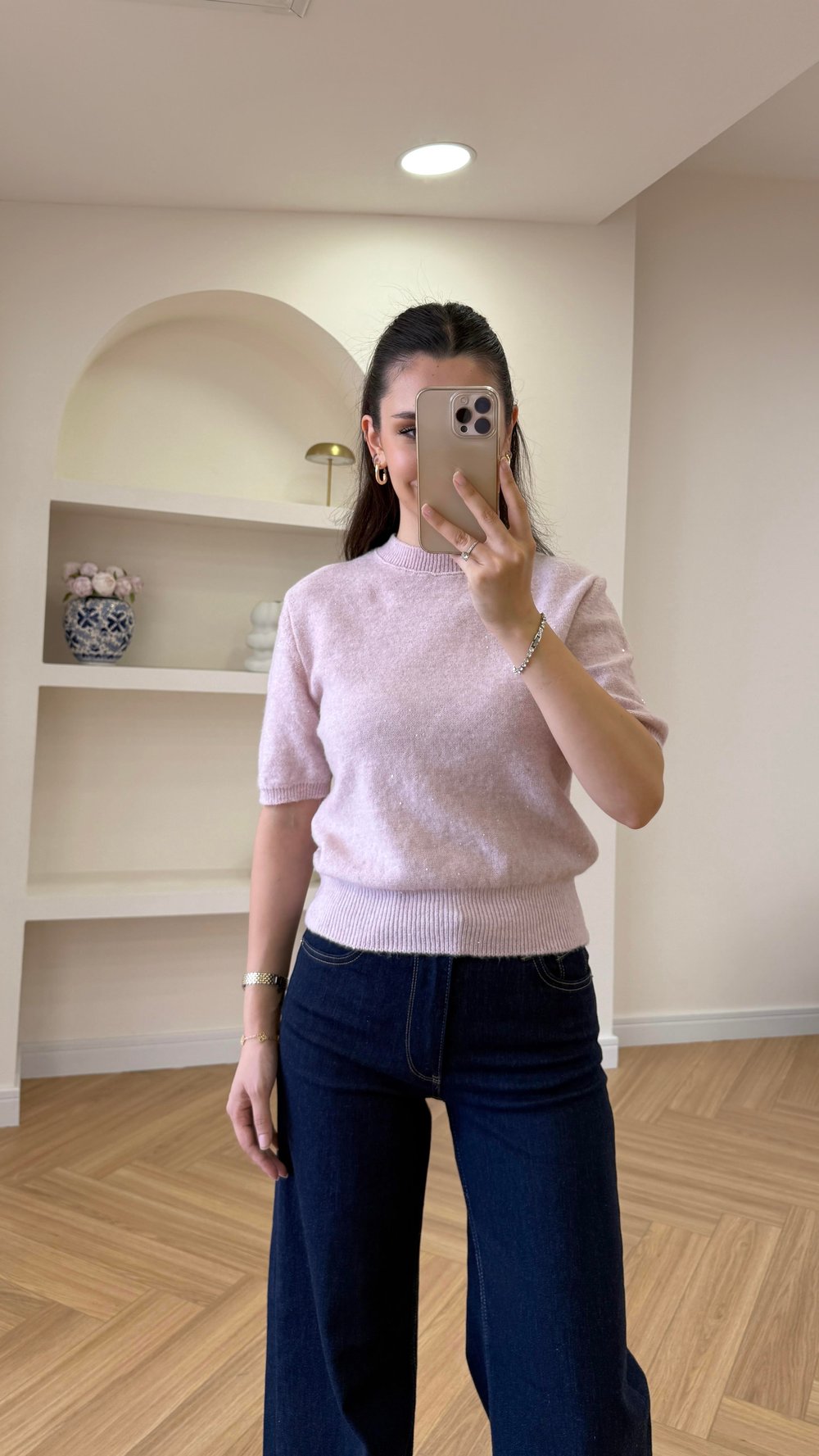 PUL DETAYLI TRİKO - PEMBE
