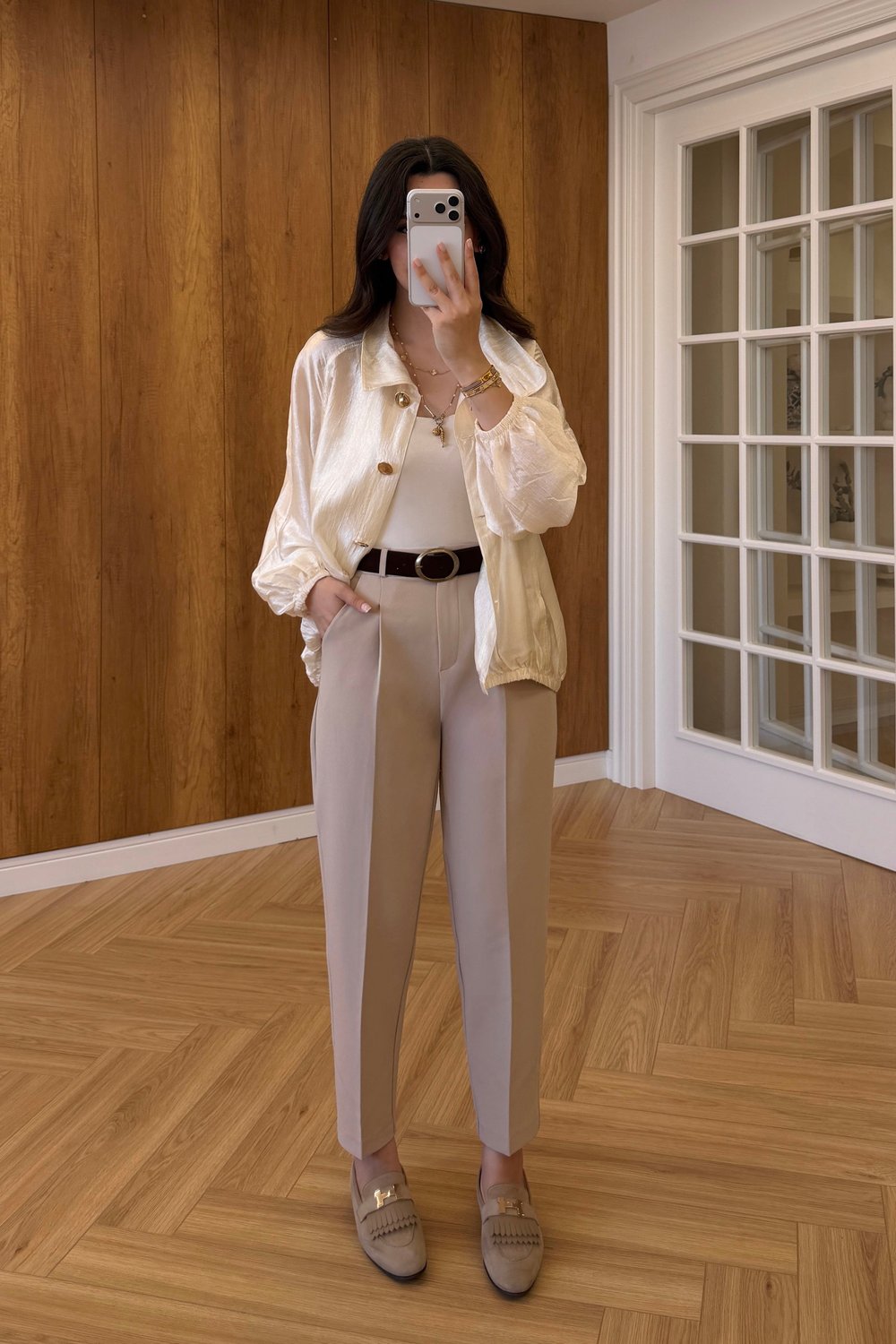 SÜET KEMERLİ HAVUÇ PANTALON - BEJ