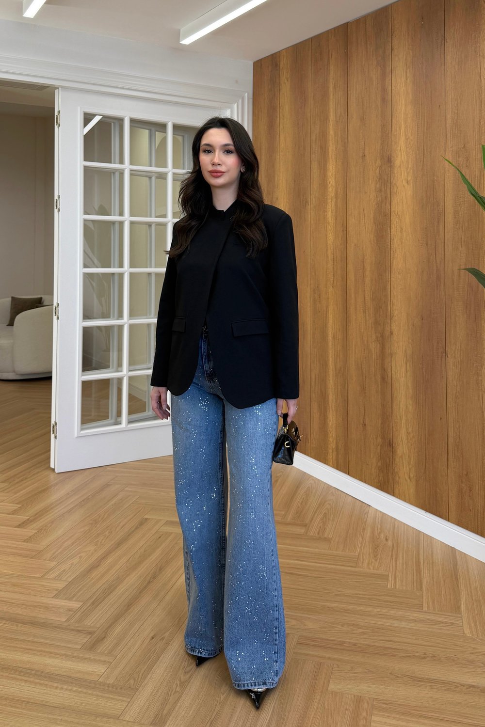 TEK DÜĞMELİ BLAZER CEKET - SİYAH