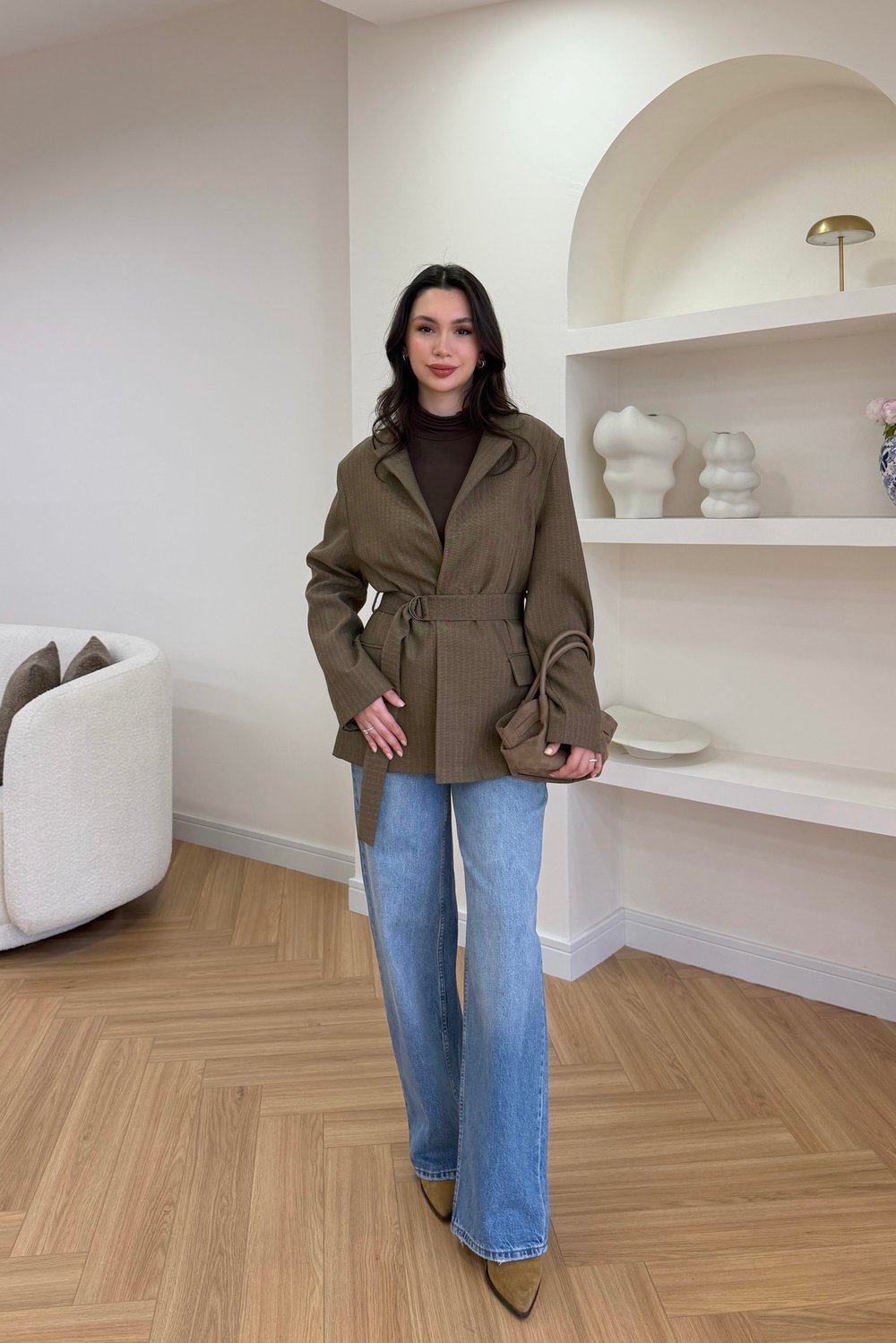 VERA KEMERLİ VATKALI CEKET - HAKİ