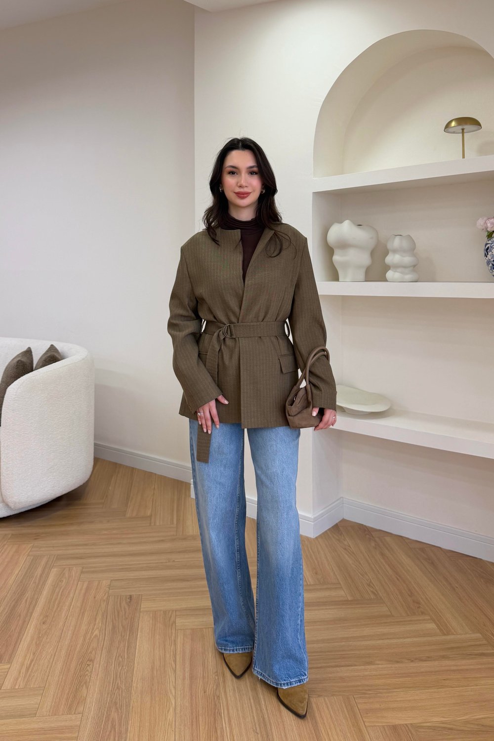 VERA KEMERLİ VATKALI CEKET - HAKİ