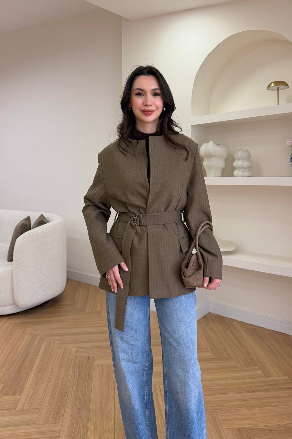 VERA KEMERLİ VATKALI CEKET - HAKİ
