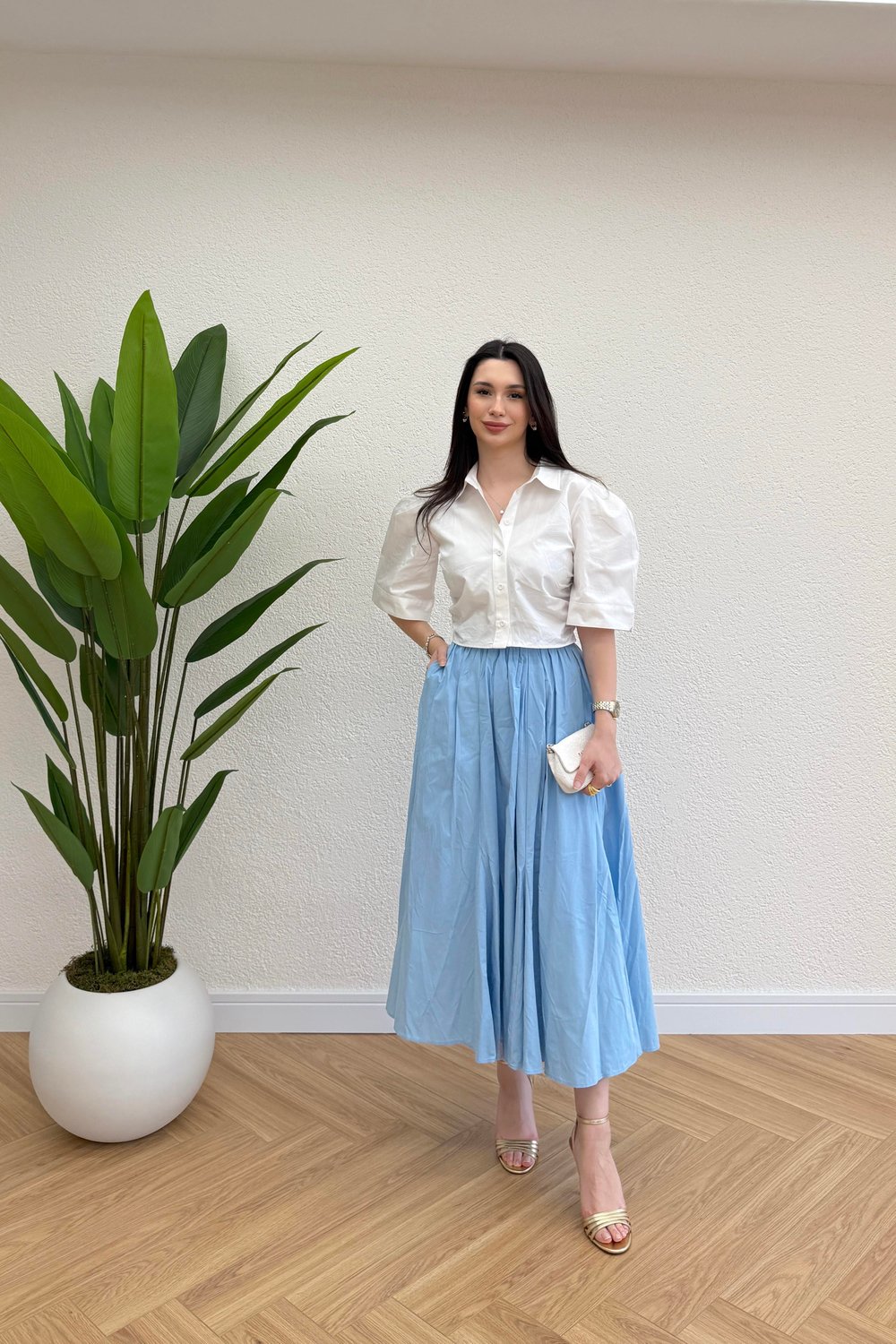 VOLANLI ETEK - BEBE MAVİSİ