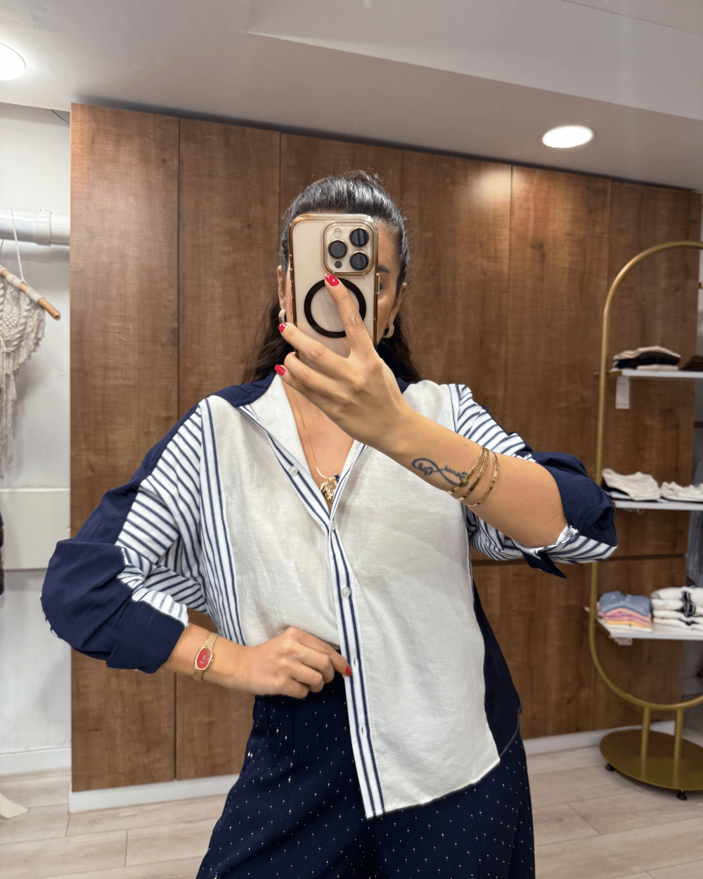 Patchwork Kapüşonlu Gömlek&Ceket