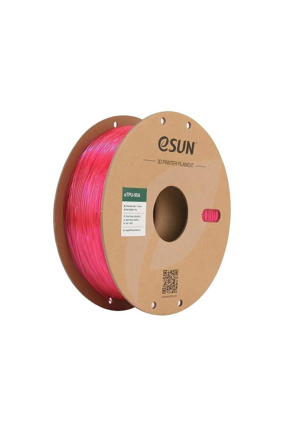 Esun TPU-95A Filament Transparent Pink