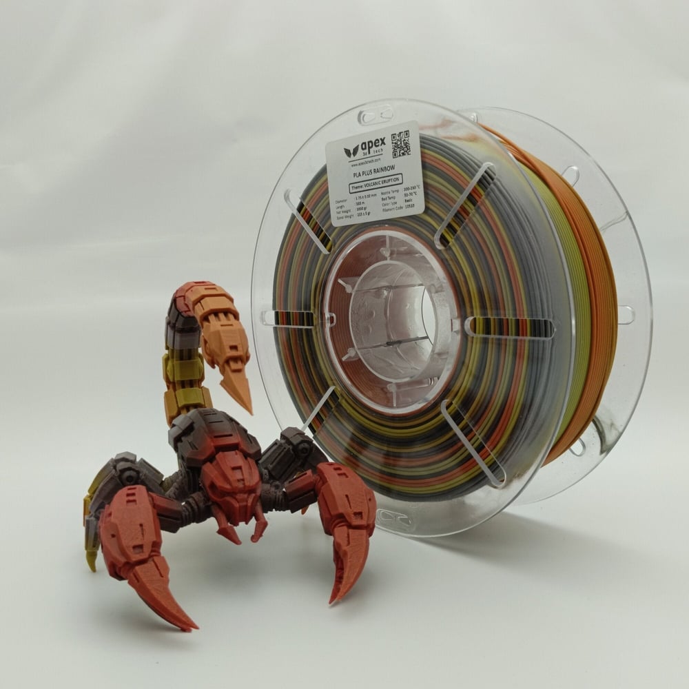 Apex3D Tech Gökkuşağı PLA+ Filament - VOLCANIC ERUPTION