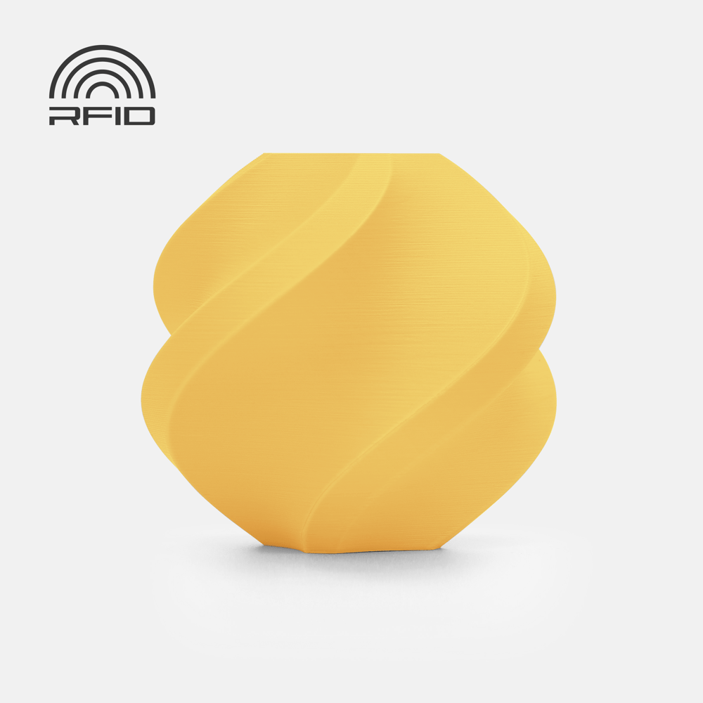 Bambu PLA Matte Lemon Yellow with Reusable Spool(Yeniden Kullanılabilir Makara)